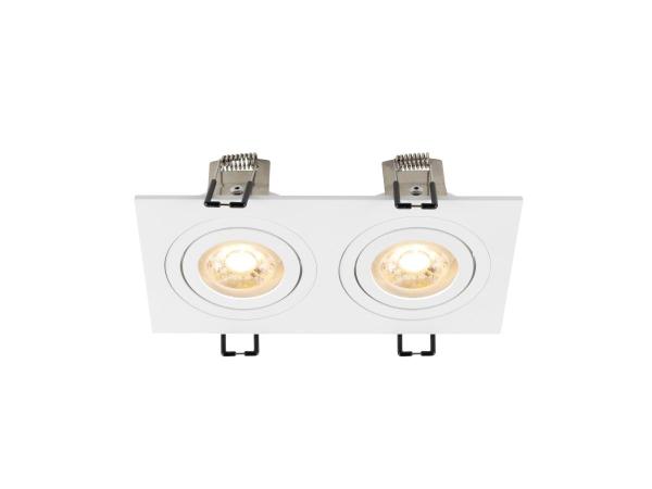 NEW TRIA® 155, Deckeneinbauleuchte, quadratisch, 2 x GU10, zweiflammig, weiß