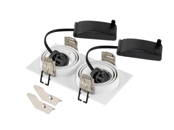 NEW TRIA® 155, Deckeneinbauleuchte, quadratisch, 2 x GU10, zweiflammig, weiß