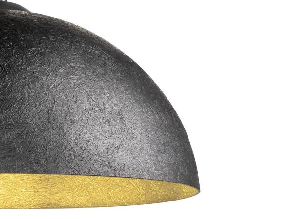 FORCHINI 50, Pendelleuchte, E27, Pendellänge 150 cm, 1x max. 40 W, matt schwarz / matt gold