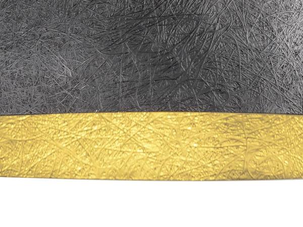 FORCHINI 50, Pendelleuchte, E27, Pendellänge 150 cm, 1x max. 40 W, matt schwarz / matt gold