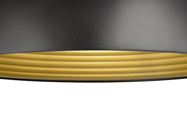 FORCHINI M 40, Pendelleuchte, E27, Pendellänge 150 cm, 1x max. 40 W, matt schwarz / matt gold