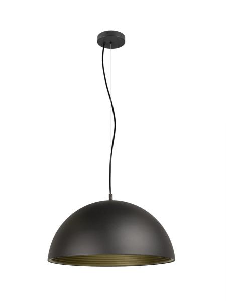 FORCHINI M 50, Pendelleuchte, E27, Pendellänge 150 cm, 1x max. 40 W, matt schwarz / matt gold