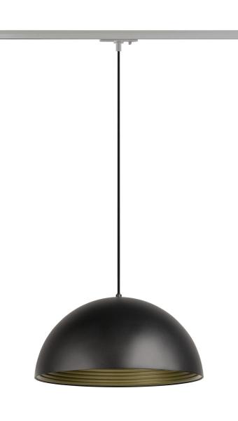 FORCHINI M 40 TRACK, 1~ Pendelleuchte, E27, Pendellänge 150 cm, Adapter silbergrau, 1x max. 40 W, matt schwarz / matt gold