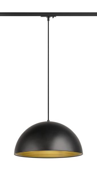 FORCHINI M 40 TRACK, 1~ Pendelleuchte, E27, Pendellänge 150 cm, Adapter schwarz, 1x max. 40 W, matt schwarz / matt gold