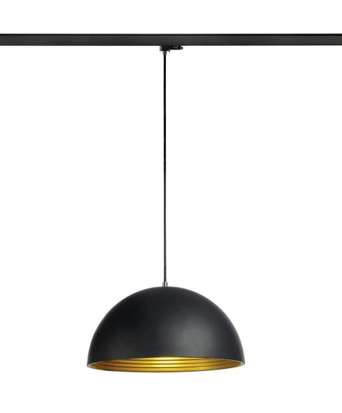 FORCHINI M 40 TRACK, 3~ Pendelleuchte, E27, Pendellänge 150 cm, Adapter schwarz, 1x max. 40 W, matt schwarz / matt gold