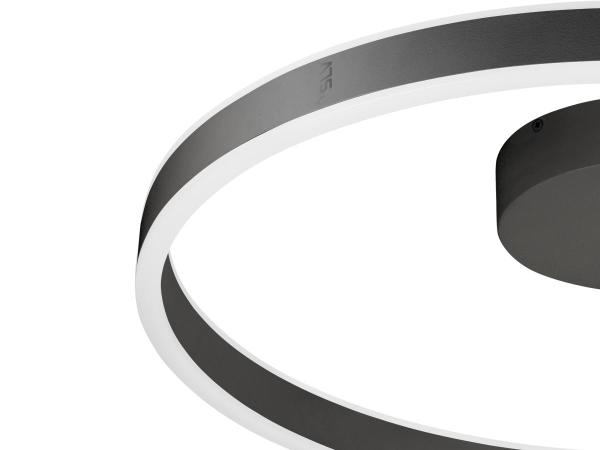 ONE, Wand- und Deckenaufbauleuchte, rund, 2700/3000 K, 23 W, PHASE, 130°, schwarz