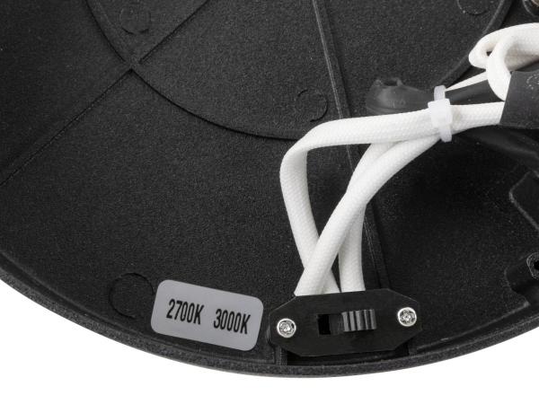 ONE, Wand- und Deckenaufbauleuchte, rund, 2700/3000 K, 23 W, PHASE, 130°, schwarz