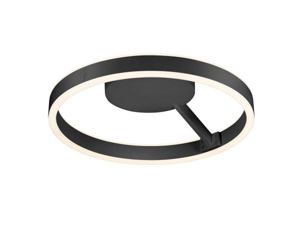 ONE, Wand- und Deckenaufbauleuchte, rund, 2700/3000 K, 14 W, DALI, Touch, 130°, schwarz