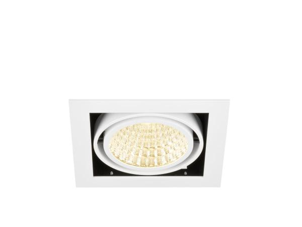 KADUX, Deckeneinbauleuchte, single, 3000 K, DALI 2, Touch, 30°, weiß