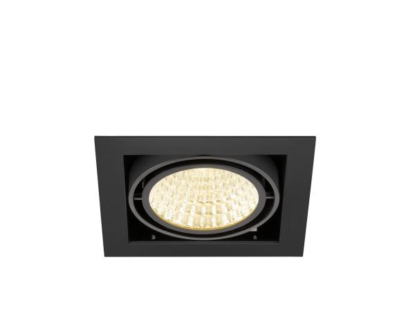 KADUX, Deckeneinbauleuchte, single, 3000 K, DALI 2, Touch, 30°, schwarz
