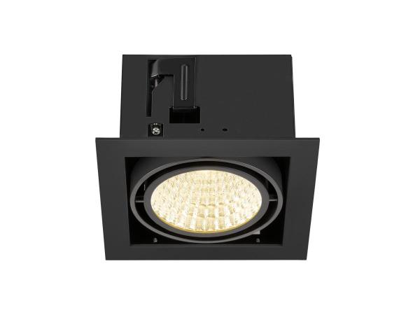 KADUX, Deckeneinbauleuchte, single, 3000 K, DALI 2, Touch, 30°, schwarz