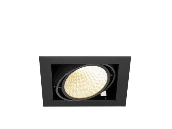 KADUX, Deckeneinbauleuchte, single, 3000 K, DALI 2, Touch, 30°, schwarz