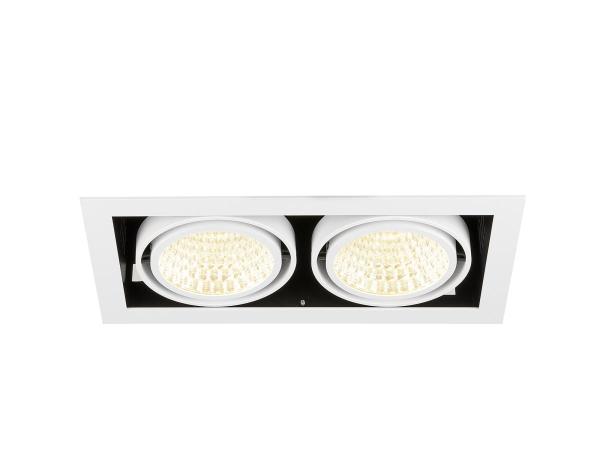 KADUX, Deckeneinbauleuchte, double, 3000 K, DALI 2, Touch, 30°, weiß