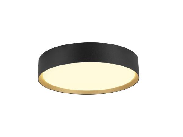 DECONA 30, Deckenaufbauleuchte, rund, 2700/3000 K, 18 W, PHASE, schwarz / gold