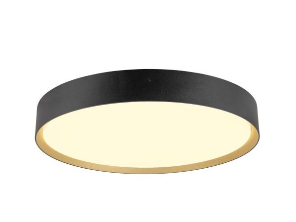 DECONA 42, Deckenaufbauleuchte, rund, 2700/3000 K, 23 W, PHASE, schwarz / gold
