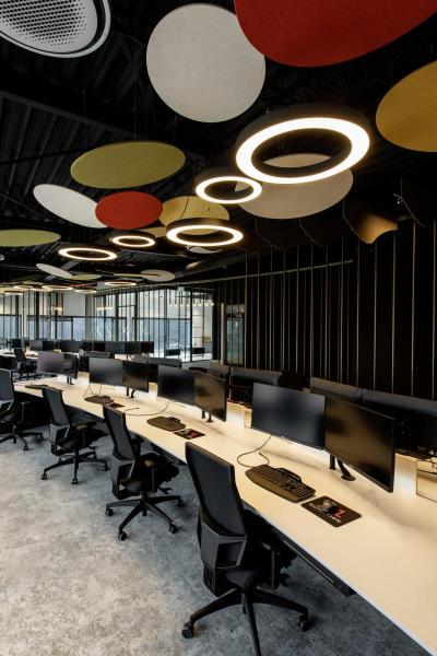 MEDO® RING 90, Pendelleuchte, Pendellänge 300 cm, 3000/4000 K, 110°, DALI, Touch, schwarz