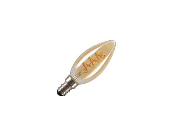 LED C35, LED-Leuchtmittel, gold, E14, 2 W, 1800 K