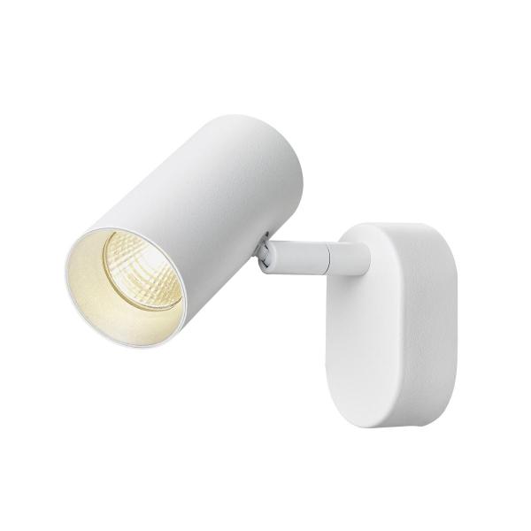 NOBLO®, Wand- und Deckenaufbauleuchte, single, rund, 2000-3000 K, 8 W, Dim-to-Warm, PHASE, 36°, weiß