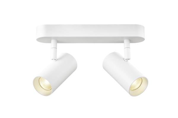 NOBLO®, Wand- und Deckenaufbauleuchte, double, rund, 2000-3000 K, 15 W, Dim-to-Warm, PHASE, 36°, weiß