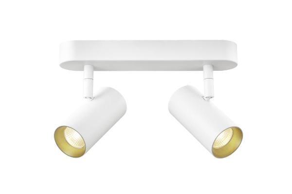 NOBLO®, Wand- und Deckenaufbauleuchte, double, rund, 2000-3000 K, 15 W, Dim-to-Warm, PHASE, 36°, weiß