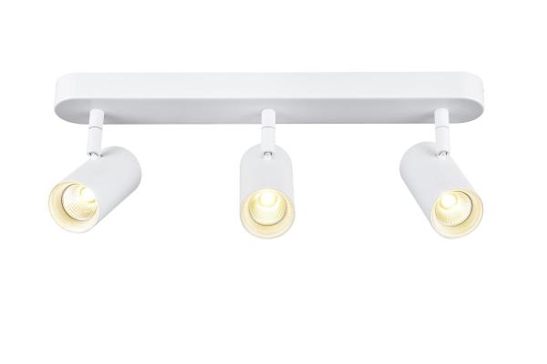 NOBLO®, Wand- und Deckenaufbauleuchte, triple, rund, 2000-3000 K, 22 W, Dim-to-Warm, PHASE, 36°, weiß