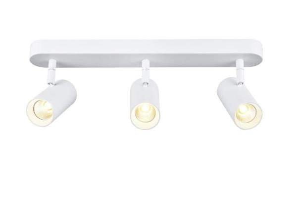 NOBLO®, Wand- und Deckenaufbauleuchte, triple, rund, 2000-3000 K, 22 W, Dim-to-Warm, PHASE, 36°, weiß