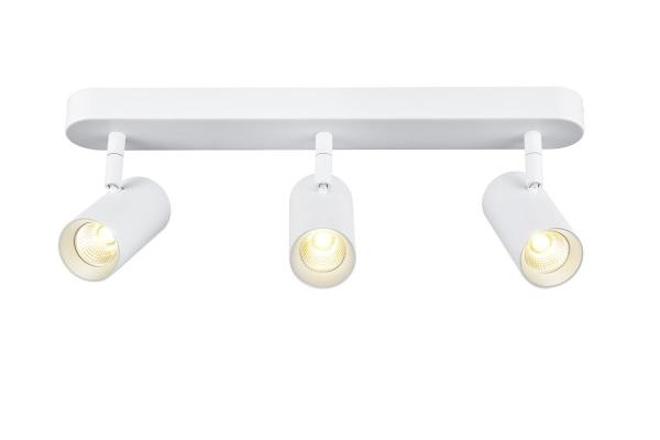 NOBLO®, Wand- und Deckenaufbauleuchte, triple, rund, 2000-3000 K, 22 W, Dim-to-Warm, PHASE, 36°, weiß