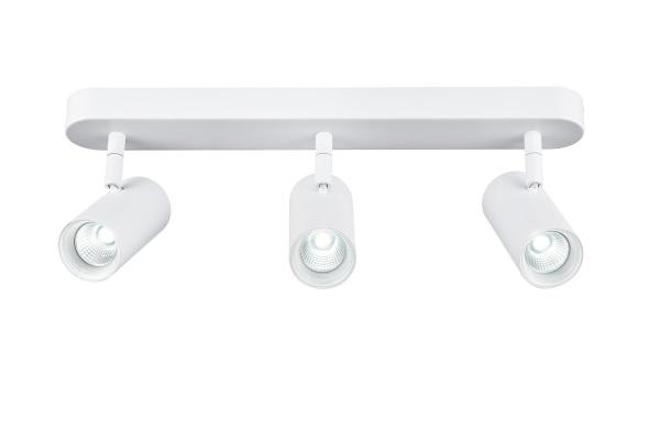 NOBLO®, Wand- und Deckenaufbauleuchte, triple, rund, 2000-3000 K, 22 W, Dim-to-Warm, PHASE, 36°, weiß