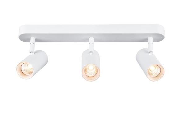 NOBLO®, Wand- und Deckenaufbauleuchte, triple, rund, 2000-3000 K, 22 W, Dim-to-Warm, PHASE, 36°, weiß