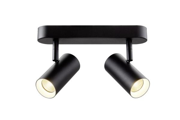 NOBLO®, Wand- und Deckenaufbauleuchte, double, rund, 2000-3000 K, 15 W, Dim-to-Warm, PHASE, 36°, schwarz