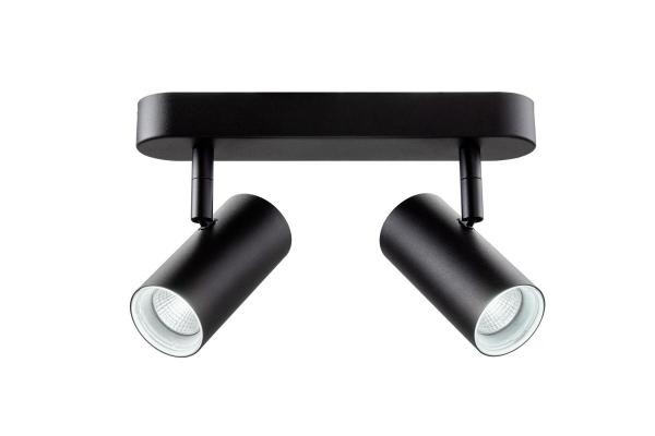 NOBLO®, Wand- und Deckenaufbauleuchte, double, rund, 2000-3000 K, 15 W, Dim-to-Warm, PHASE, 36°, schwarz