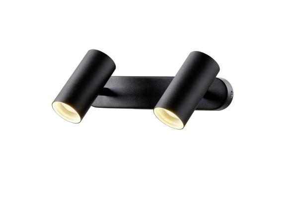 NOBLO®, Wand- und Deckenaufbauleuchte, double, rund, 3000 K, 12 W, PHASE, 32°, schwarz