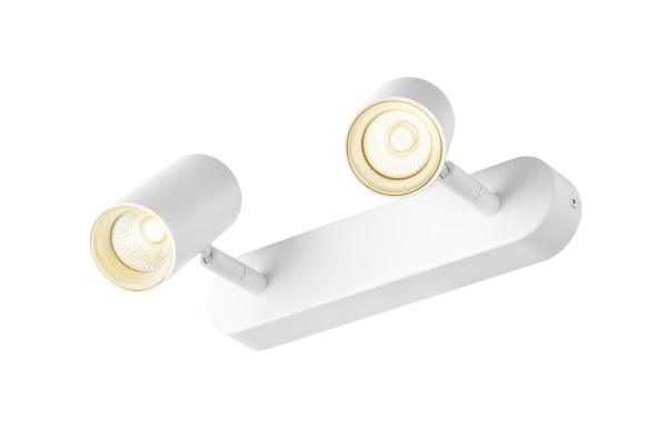 NOBLO®, Wand- und Deckenaufbauleuchte, double, rund, 2700 K, 12 W, PHASE, 32°, weiß