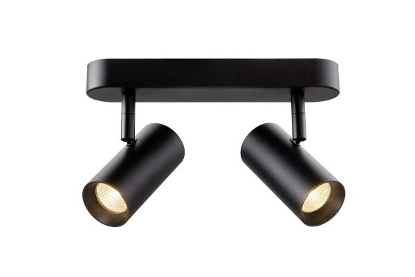 NOBLO®, Wand- und Deckenaufbauleuchte, double, rund, 2700 K, 12 W, PHASE, 32°, schwarz