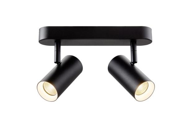 NOBLO®, Wand- und Deckenaufbauleuchte, double, rund, 2700 K, 12 W, PHASE, 32°, schwarz