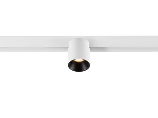 FIX-IT!, 48V, DALI, rund, Surface mounted track, Spot, 2700K, 6.6 W, 36°, weiß / schwarz