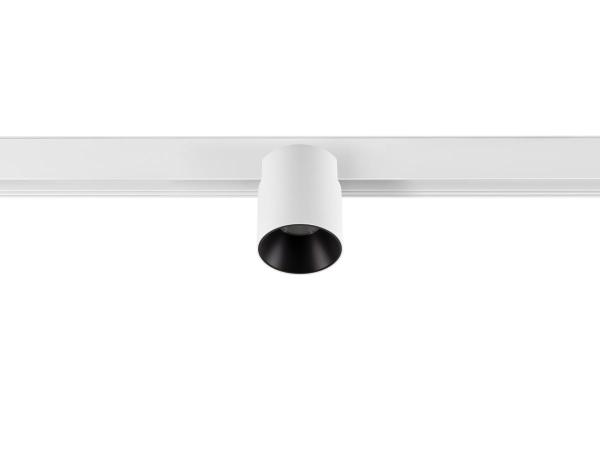 FIX-IT!, 48V, DALI, rund, Surface mounted track, Spot, 2700K, 6.6 W, 36°, weiß / schwarz