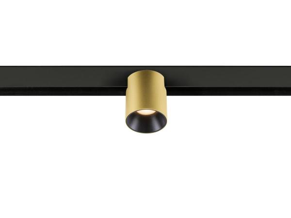 FIX-IT!, 48V, DALI, rund, Surface mounted track, Spot, 2700K, 6.6 W, 36°, gold / schwarz