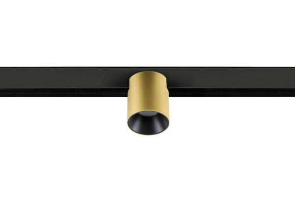 FIX-IT!, 48V, DALI, rund, Surface mounted track, Spot, 3000K, 6.6 W, 36°, gold / schwarz