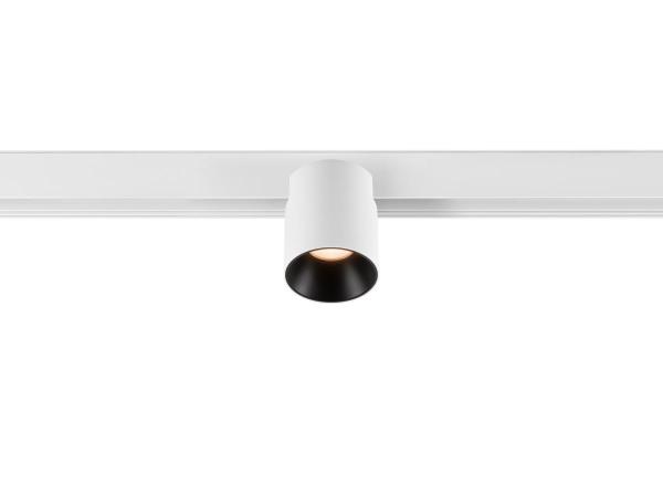 FIX-IT!, 48V, DALI, rund, Surface mounted track, Spot, 2000-3000K, 7.4 W, 36°, weiß / schwarz