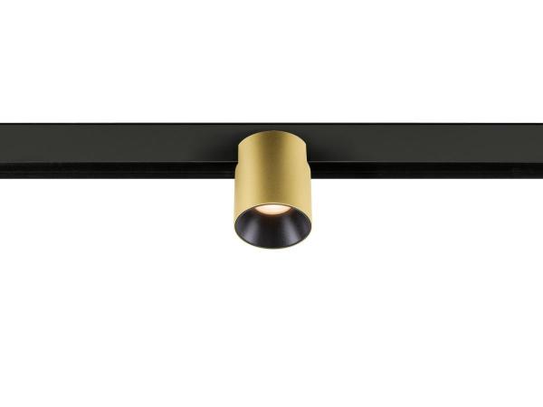 FIX-IT!, 48V, DALI, rund, Surface mounted track, Spot, 2000-3000K, 7.4 W, 36°, gold / schwarz