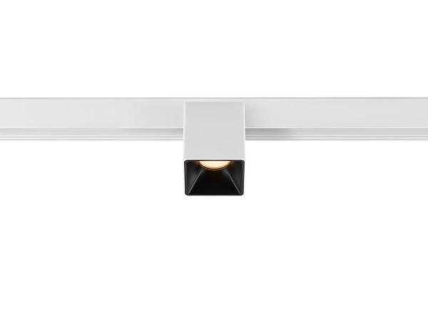 FIX-IT!, 48V, DALI, eckig, Surface mounted track, Spot, 2700K, 6.6 W, 36°, weiß / schwarz