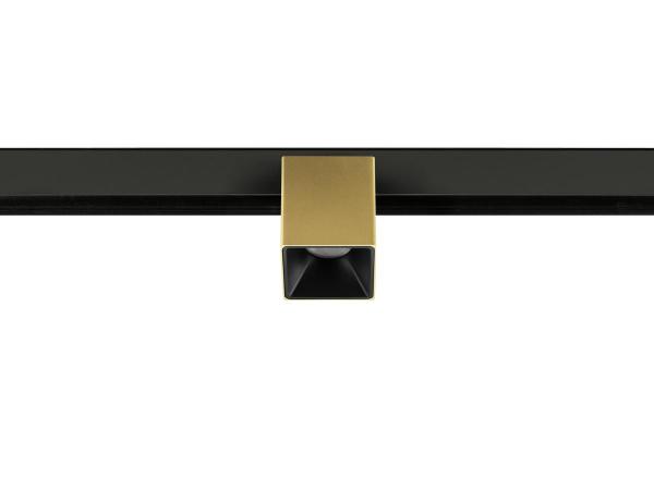 FIX-IT!, 48V, DALI, eckig, Surface mounted track, Spot, 2700K, 6.6 W, 36°, gold / schwarz