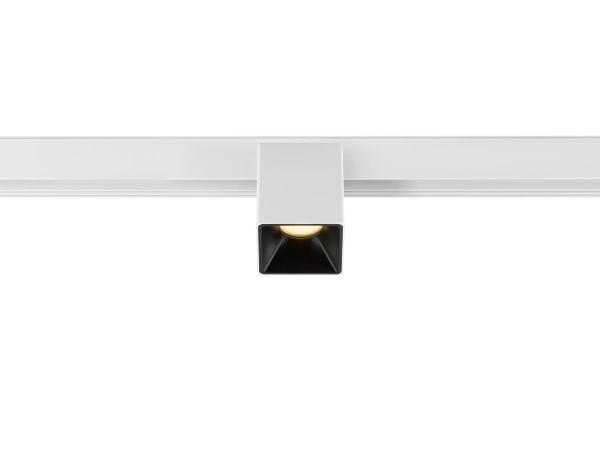 FIX-IT!, 48V, DALI, eckig, Surface mounted track, Spot, 2000-3000 K, 7.4 W, 36°, weiß / schwarz