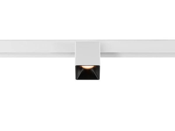 FIX-IT!, 48V, DALI, eckig, Surface mounted track, Spot, 2000-3000 K, 7.4 W, 36°, weiß / schwarz