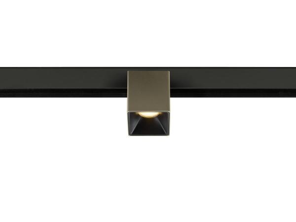 FIX-IT!, 48V, DALI, eckig, Surface mounted track, Spot, 2000-3000K, 7.4 W, 36°, bronze / schwarz