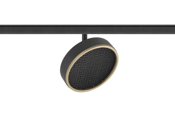 GRIP! FLAT, 48V Spot, DALI, rund, 2700/3000 K, 14.5 W, schwarz / gold