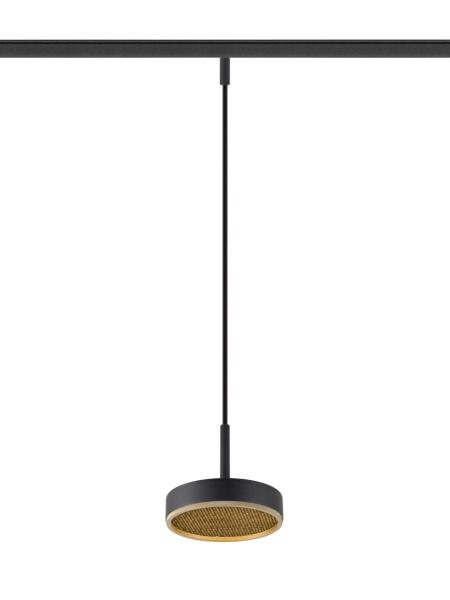 GRIP! FLAT, 48V Pendelleuchte, DALI, Pendellänge 200 cm, 2700/3000 K, schwarz / gold