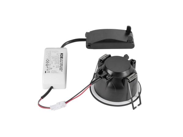 NEW TRIA® 68, Deckeneinbauleuchte, PHASE, AIRTIGHT, rund, 2700 K, 7.5 W, schwarz