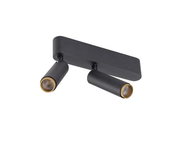 GRIP! S, Deckenaufbauleuchte, double, PHASE, 2700 K, 21 W, 29°, schwarz / gold